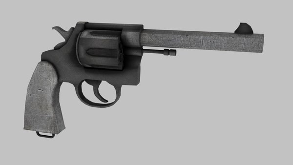 3d revolver colt model