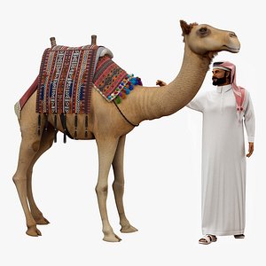 Arab Man with Camel 3d model 3D model