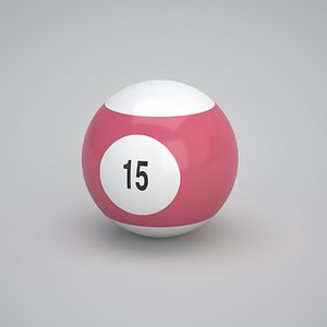 Pool Snooker Ball Number 15 3D model