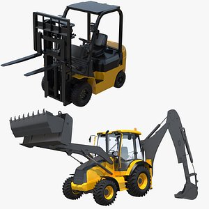 backhoe forklift rigged lift max