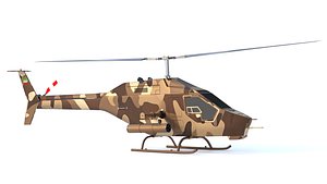 HESA Shahed 285 - AH-58A - One Man Attack Helicopter VR  AR  low-poly 3d model model