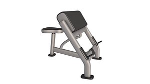 Seated Preacher Curl 3D model