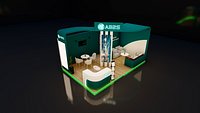6x4 m Exhibition Stand  2 Sides Open booth