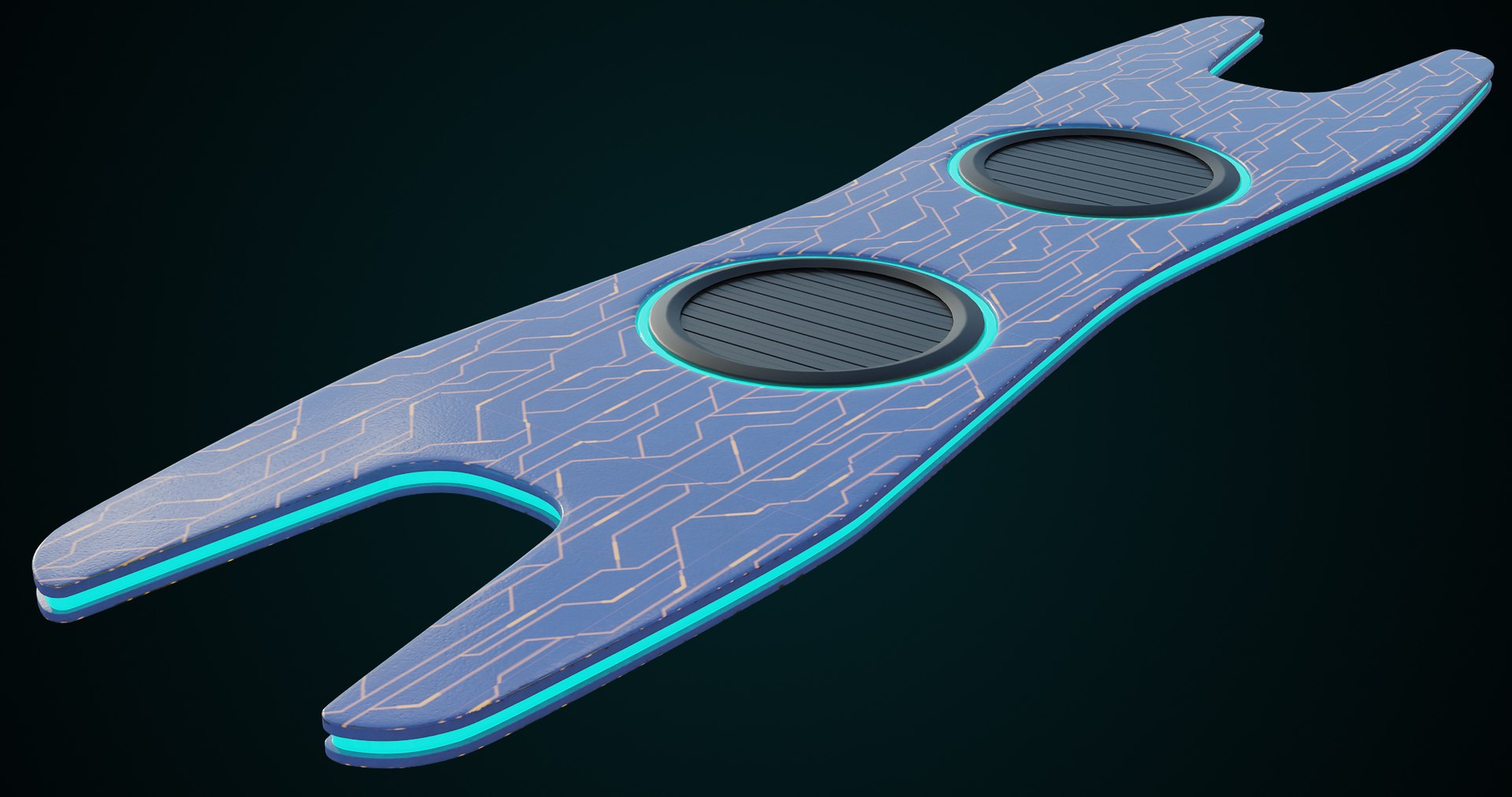 Sci-Fi Hoverboard 1 All PBR Unity UE Textures Included 3D Model ...