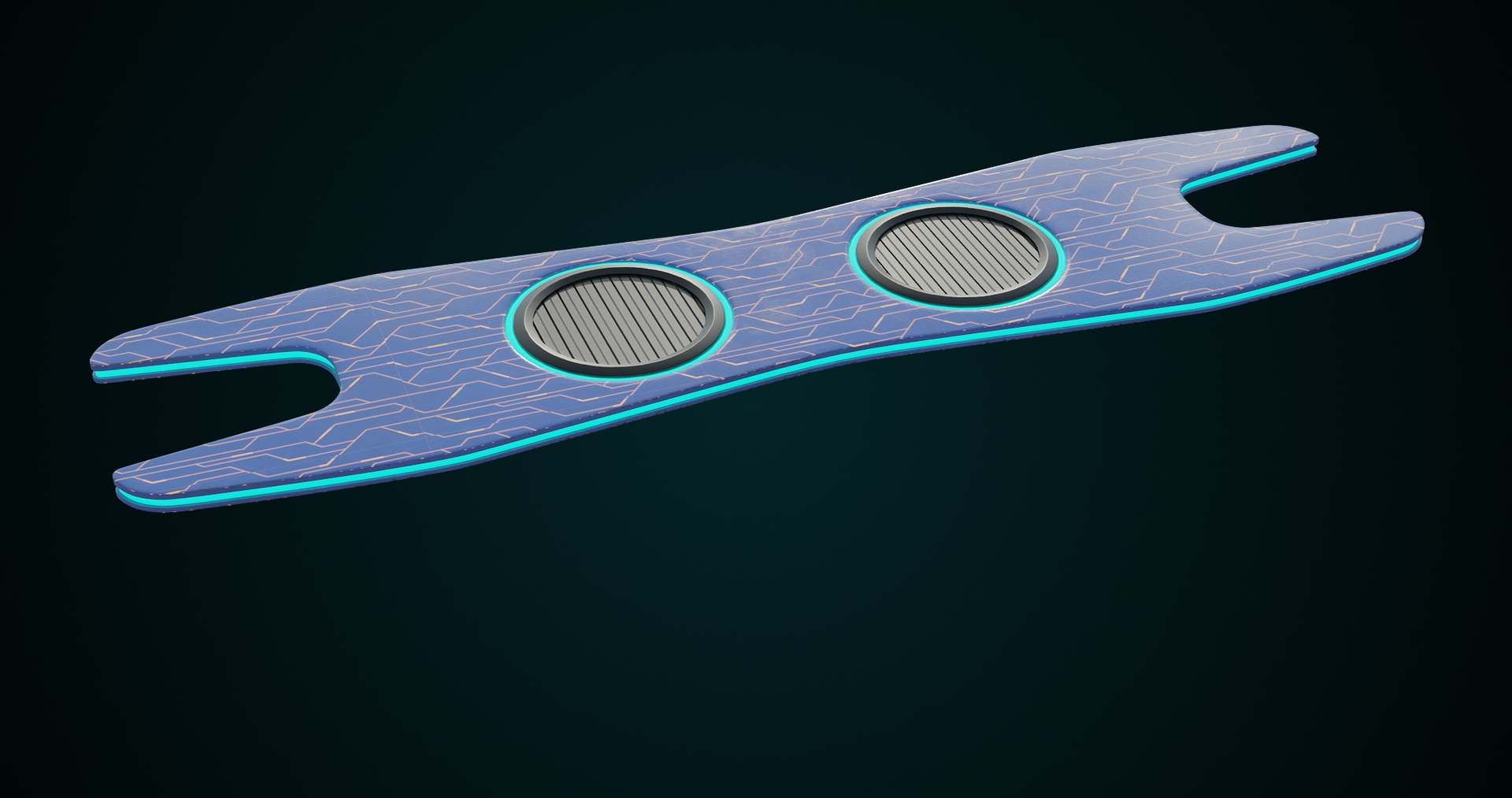 Sci-Fi Hoverboard 1 All PBR Unity UE Textures Included 3D Model ...