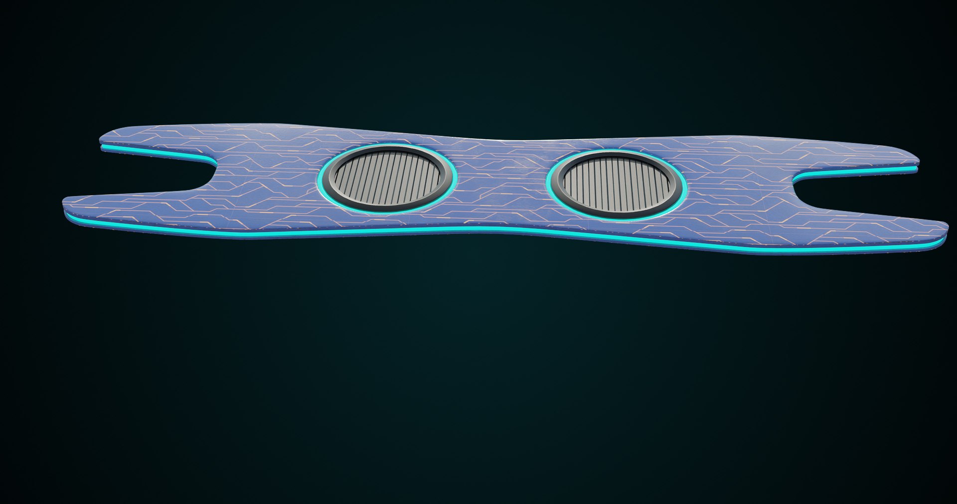 Sci-Fi Hoverboard 1 All PBR Unity UE Textures Included 3D Model ...