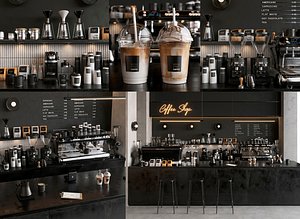 Coffee Shop Model Black Coffee machine