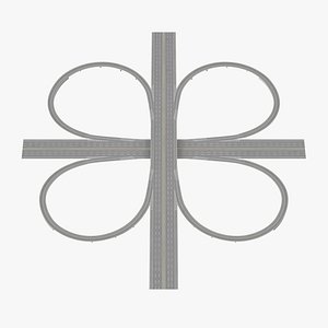 3 Lane Cloverleaf Highway