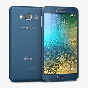 samsung galaxy e7 blue 3d model