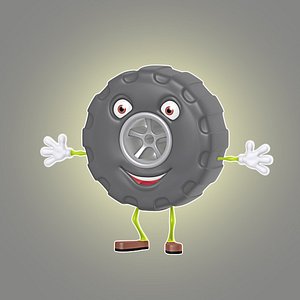 3d cartoon wheel
