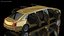 stretch limousine generic rigged 3D model
