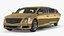 stretch limousine generic rigged 3D model