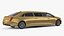 stretch limousine generic rigged 3D model