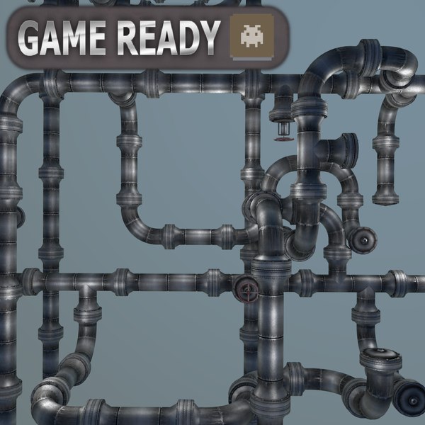 모듈러 파이프 시스템 (Gameready) 3D 모델 - TurboSquid 1220526