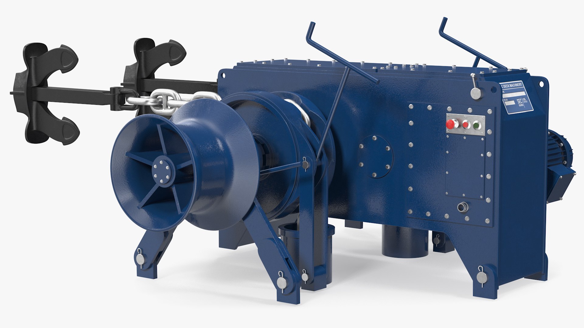 3D marine anchor windlass - TurboSquid 1621837