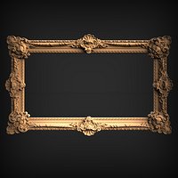 Mirror Frame -3d STL model for CNC F-001