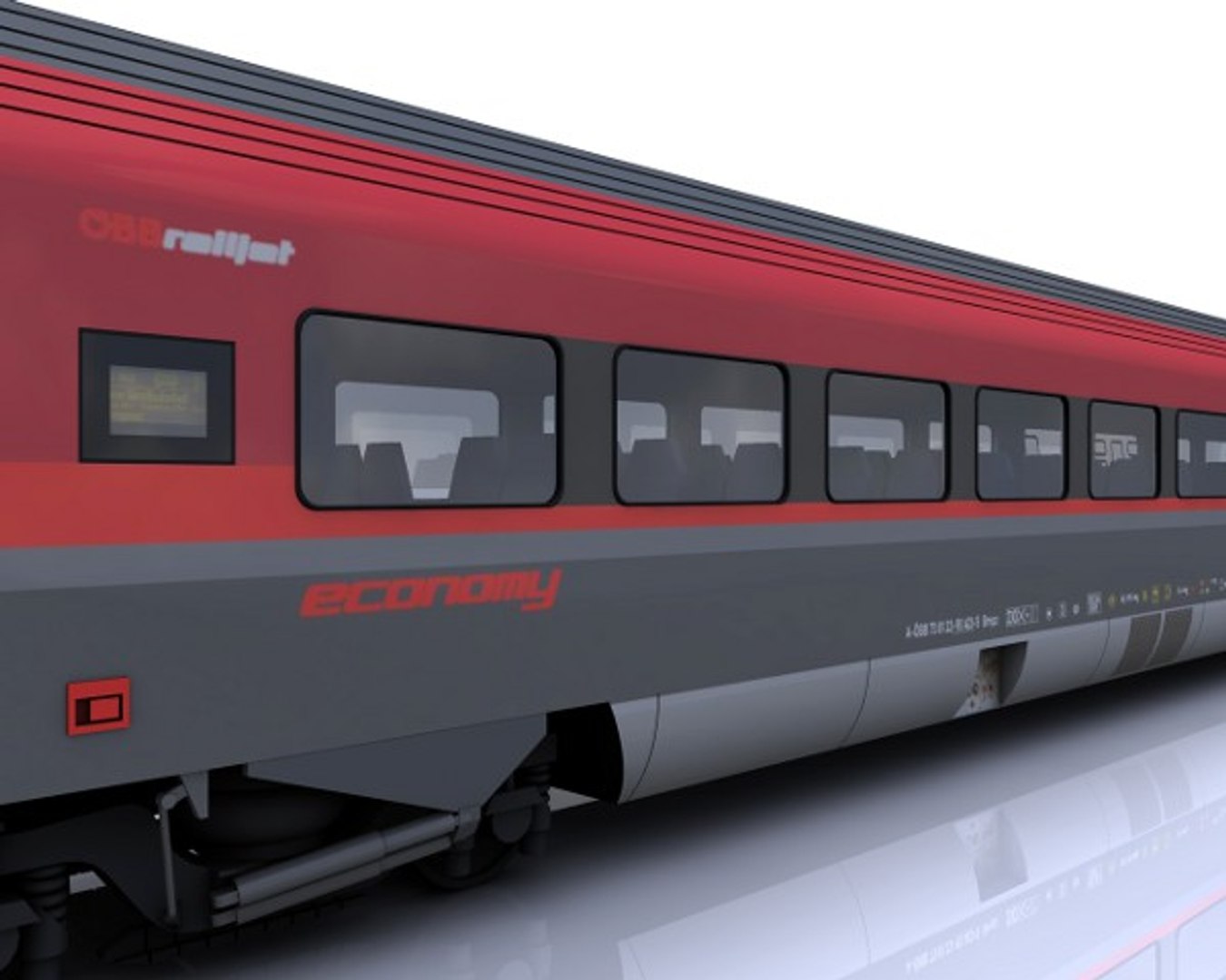3d Passenger Train Railjet Model