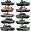 装備された現代戦車 10 台のメガパック