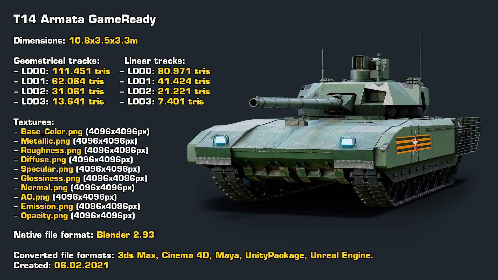 3D 10 Rigged Modern Tanks Megapack https://p.turbosquid.com/ts-thumb/rW/fTwQvO/iB/armata_3/png/1696615802/1920x1080/fit_q87/6b5c9415bf2f3d3bc7912fe5a8a4926365069897/armata_3.jpg
