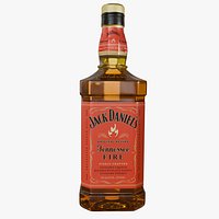 Jack Daniels Whiskey Bottle Tenesse Fire
