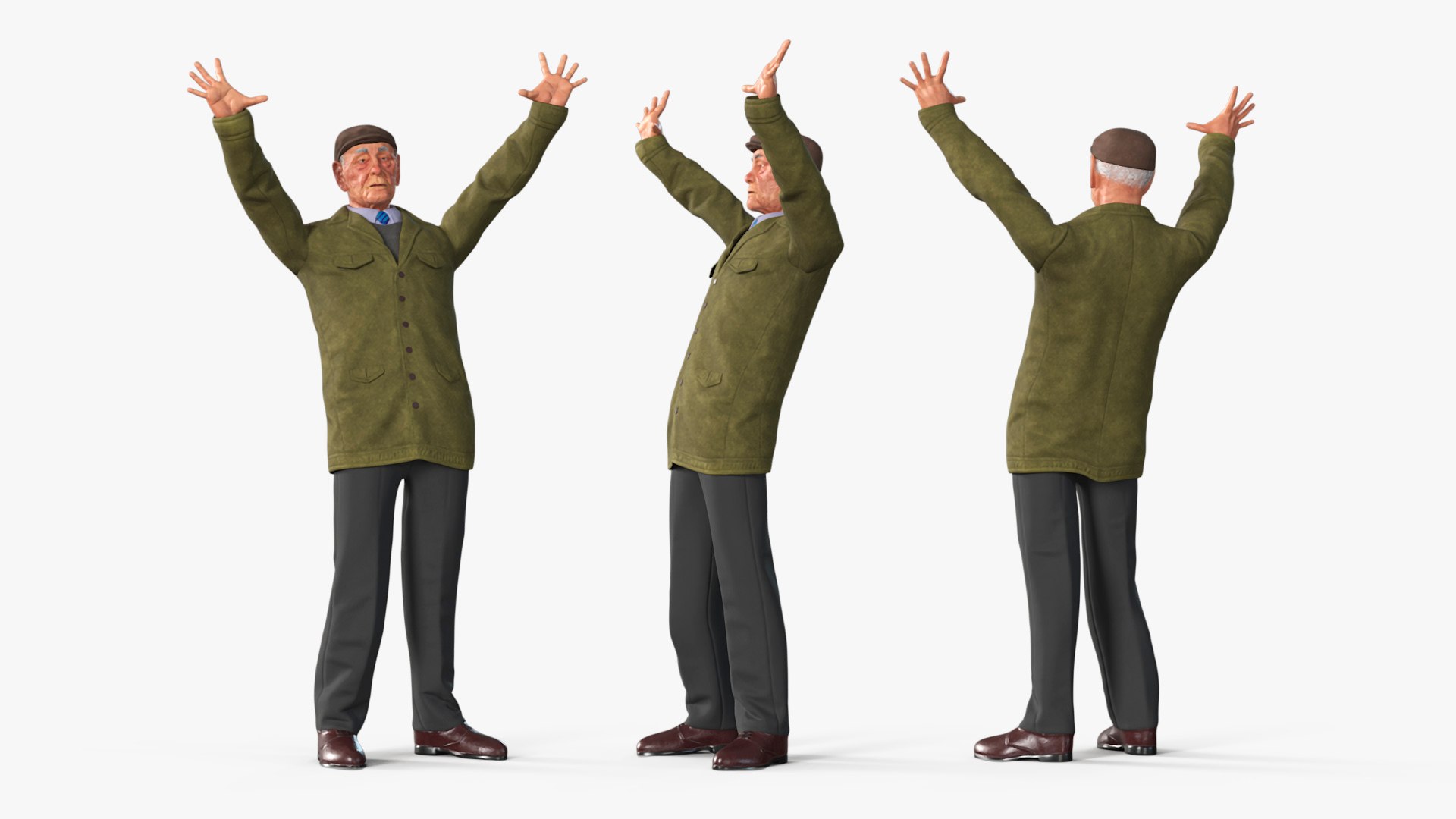 Old Man Rigged For Maya 3D Model - TurboSquid 2283323