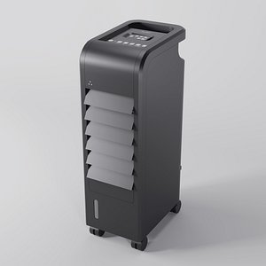 Black Portable Air Conditioner 3D model