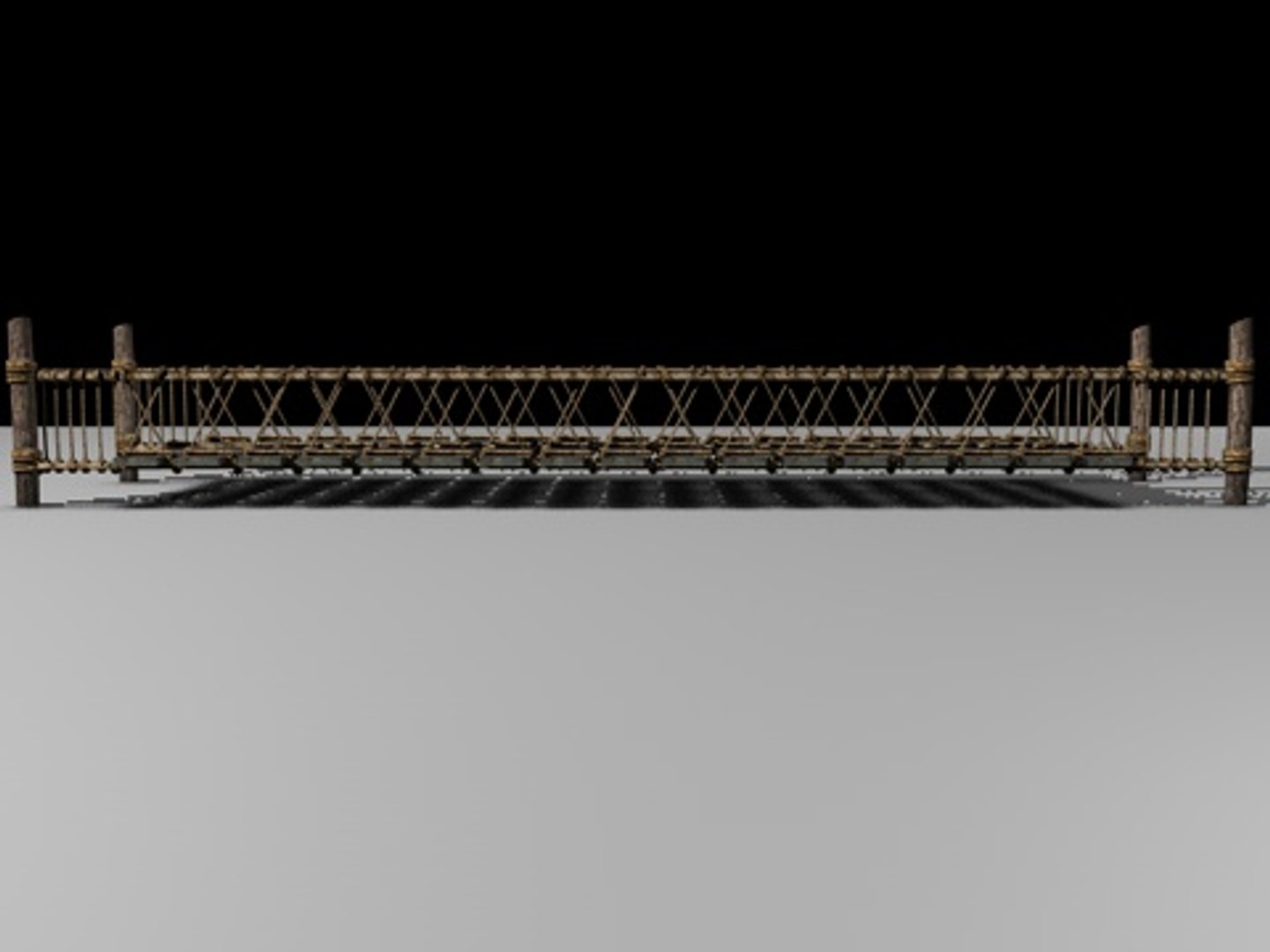 Ropebridge Suspensionbridge Bridge 3d Model