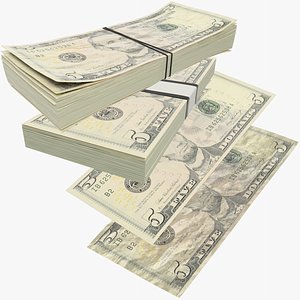 dollars bills banknotes model
