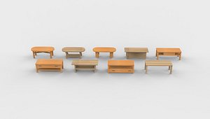 3D Coffee Tables set 3D model