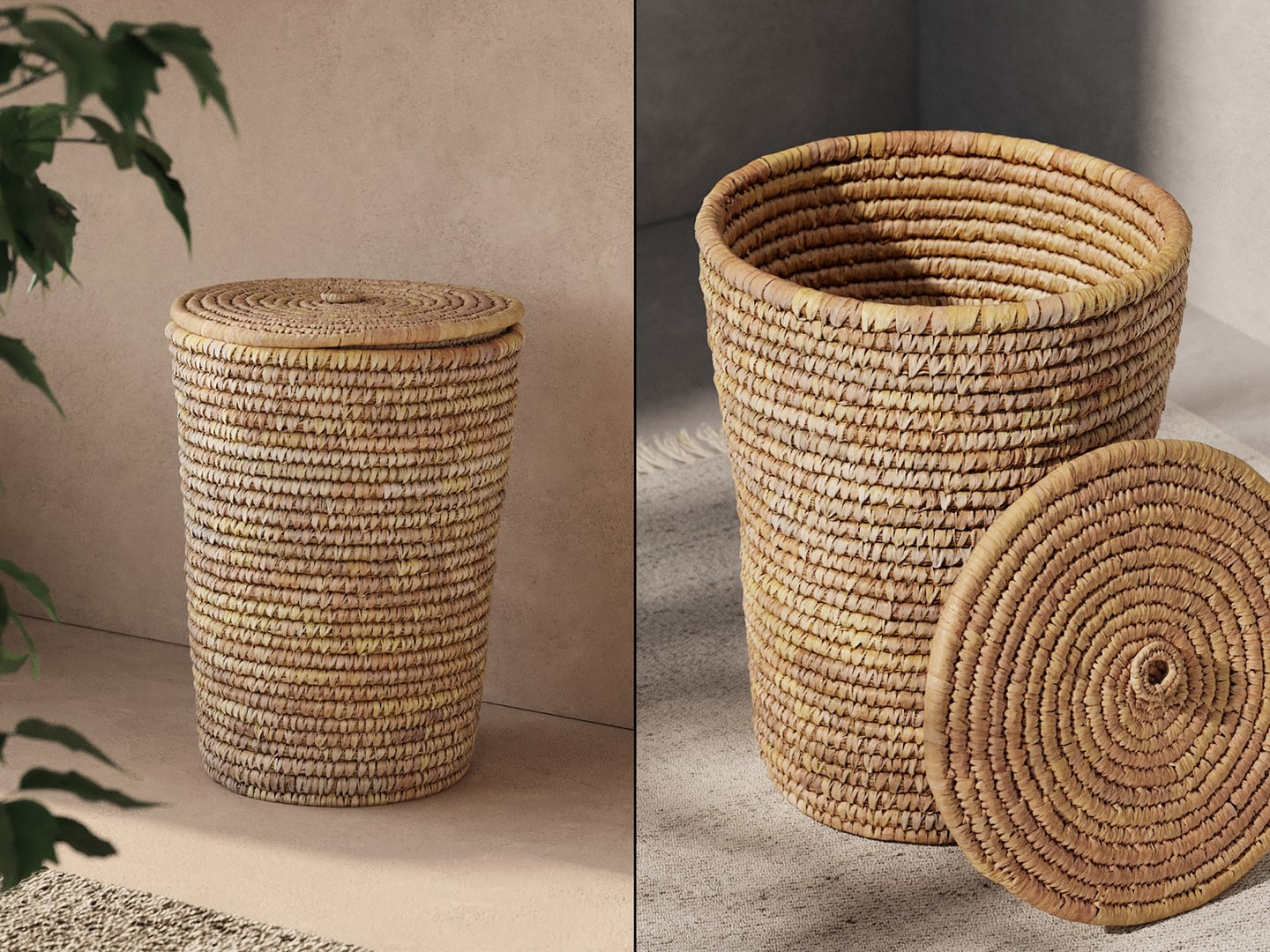 Straw Laundry Basket 3D TurboSquid 2151685