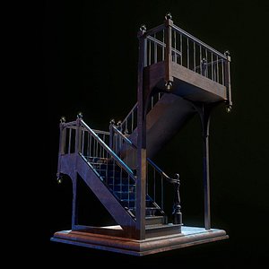 3D stairs steps model