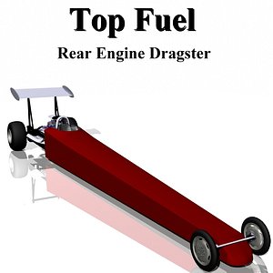 3d model fuel dragster