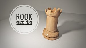 3D chess piece rook model