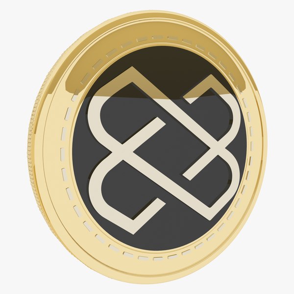 3D Loom Network Cryptocurrency Gold Coin model