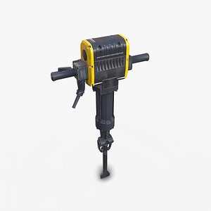 Jackhammer Low-poly PBR 3D model