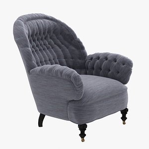 3D chair custom grey textile