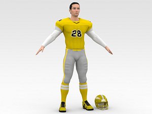3D American Football Player V9