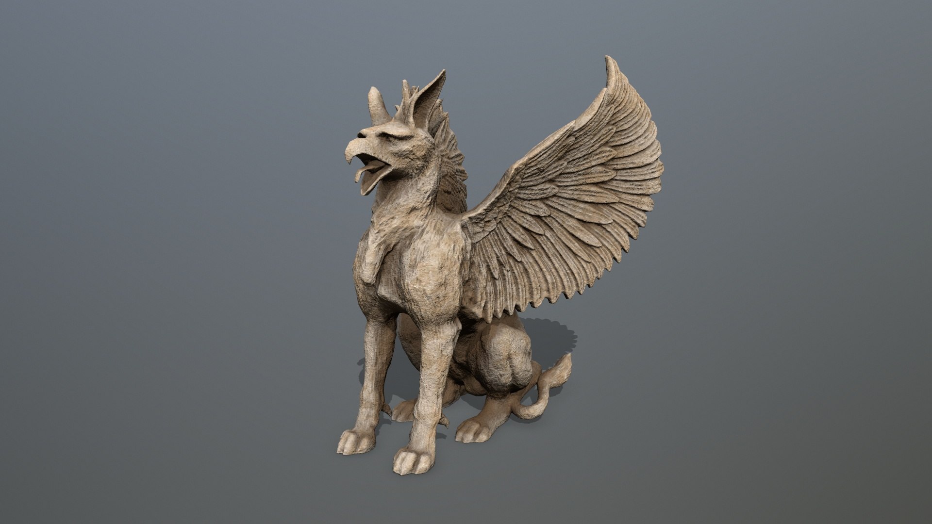 3D Statue Creature - TurboSquid 2054380