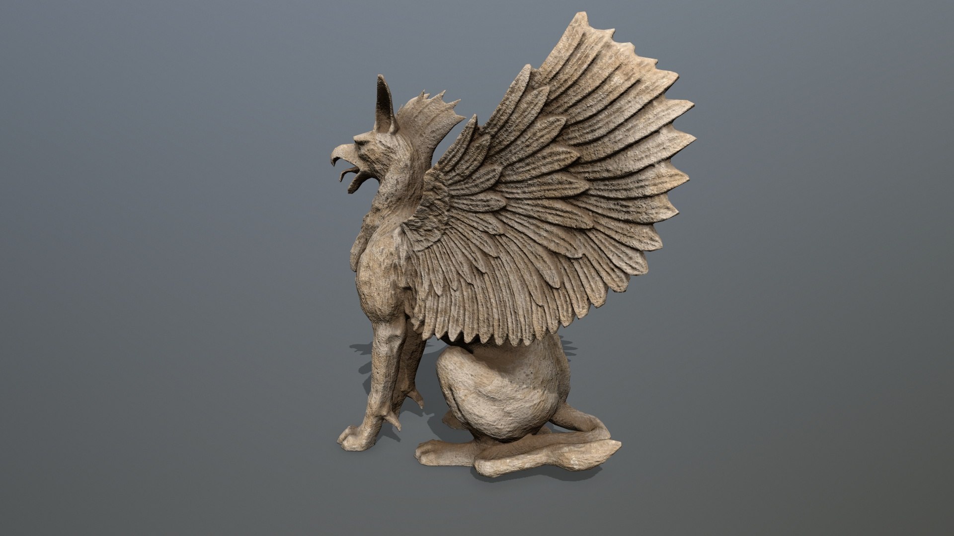 3D Statue Creature - TurboSquid 2054380