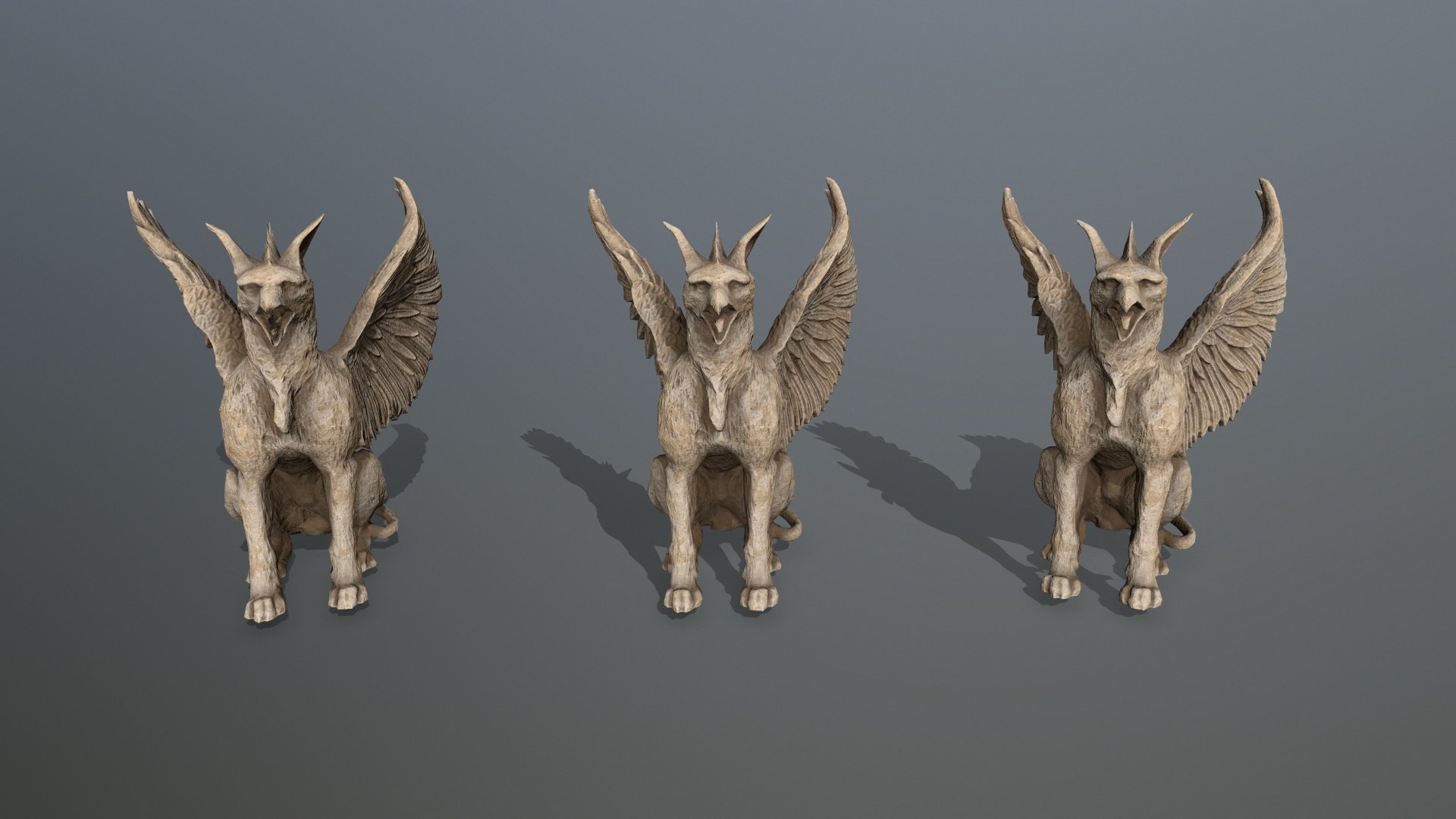 3D Statue Creature - TurboSquid 2054380