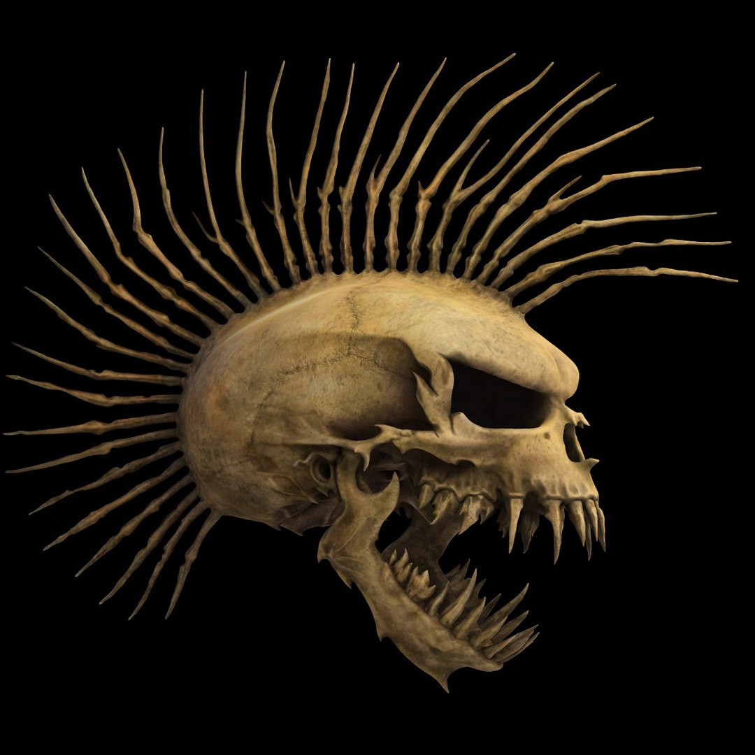 skull mohawk 3d c4d https://p.turbosquid.com/ts-thumb/rX/QBpj9L/0KmWPzOM/punkskull2/jpg/1497876911/1920x1080/fit_q87/cb3168ad15e41a163bdd2ec6f62e1c9efed70231/punkskull2.jpg