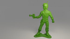 Retro Plastic Alien Figure 05 3D model
