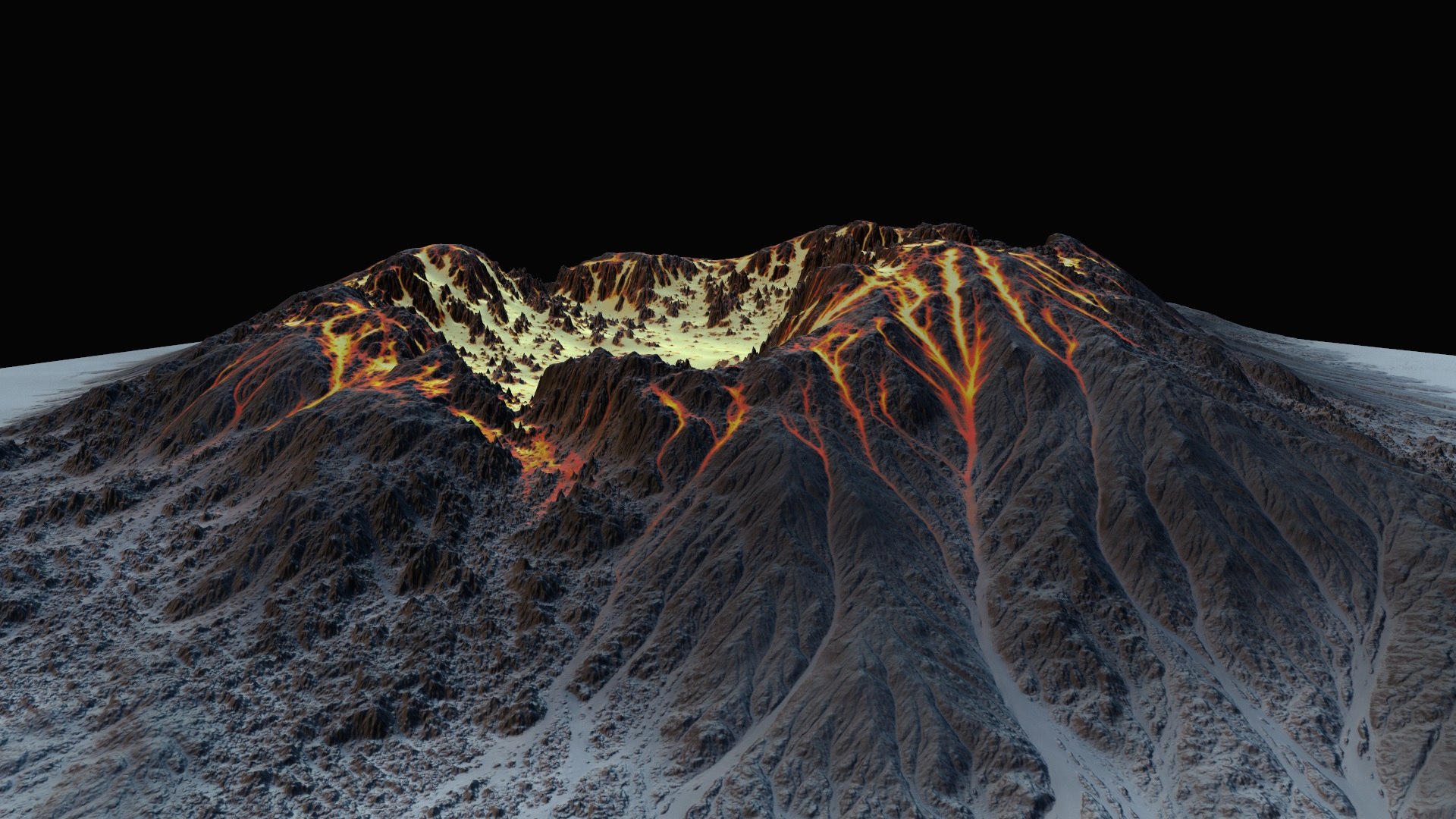 3d model volcano