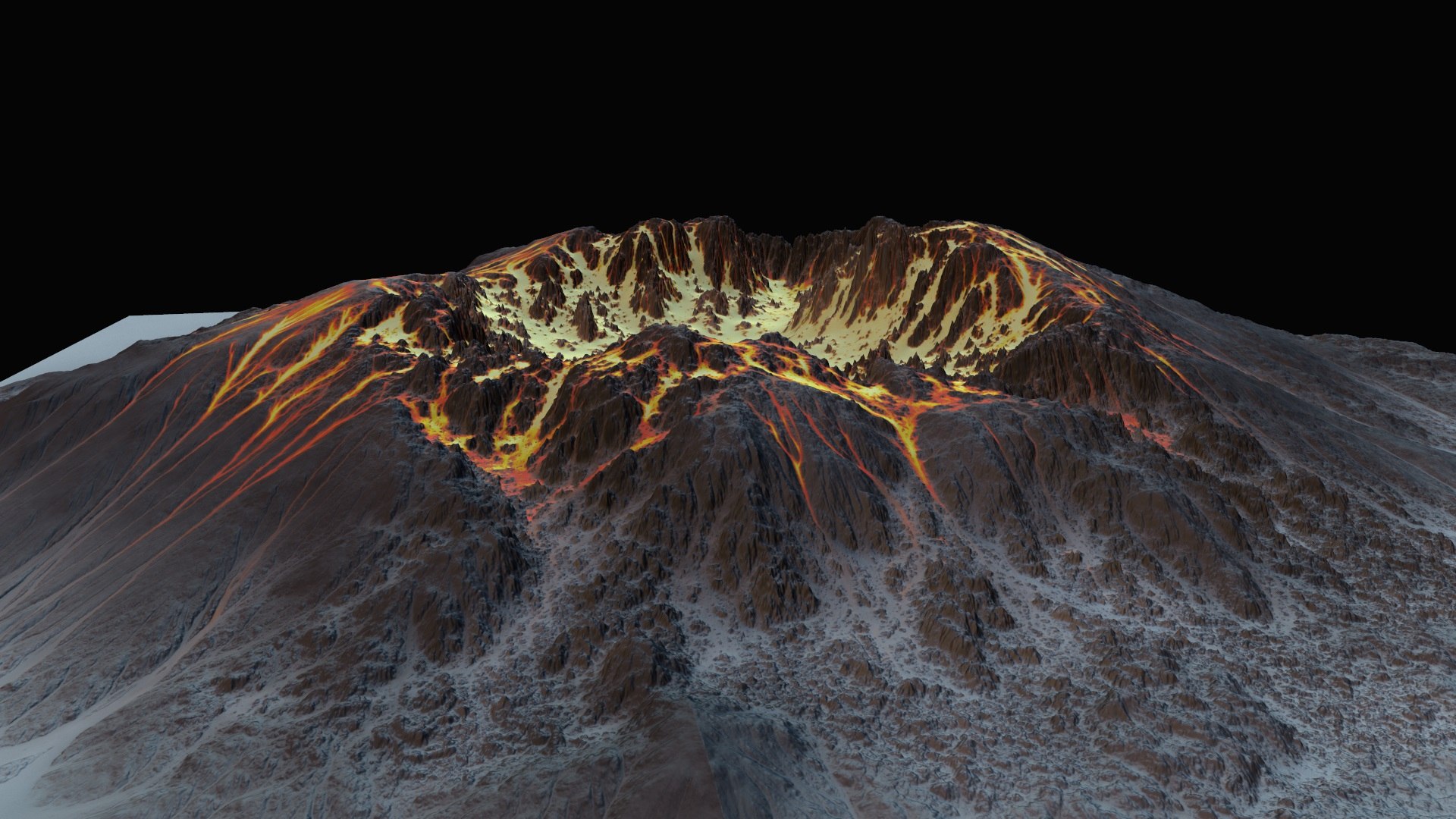 3d model volcano