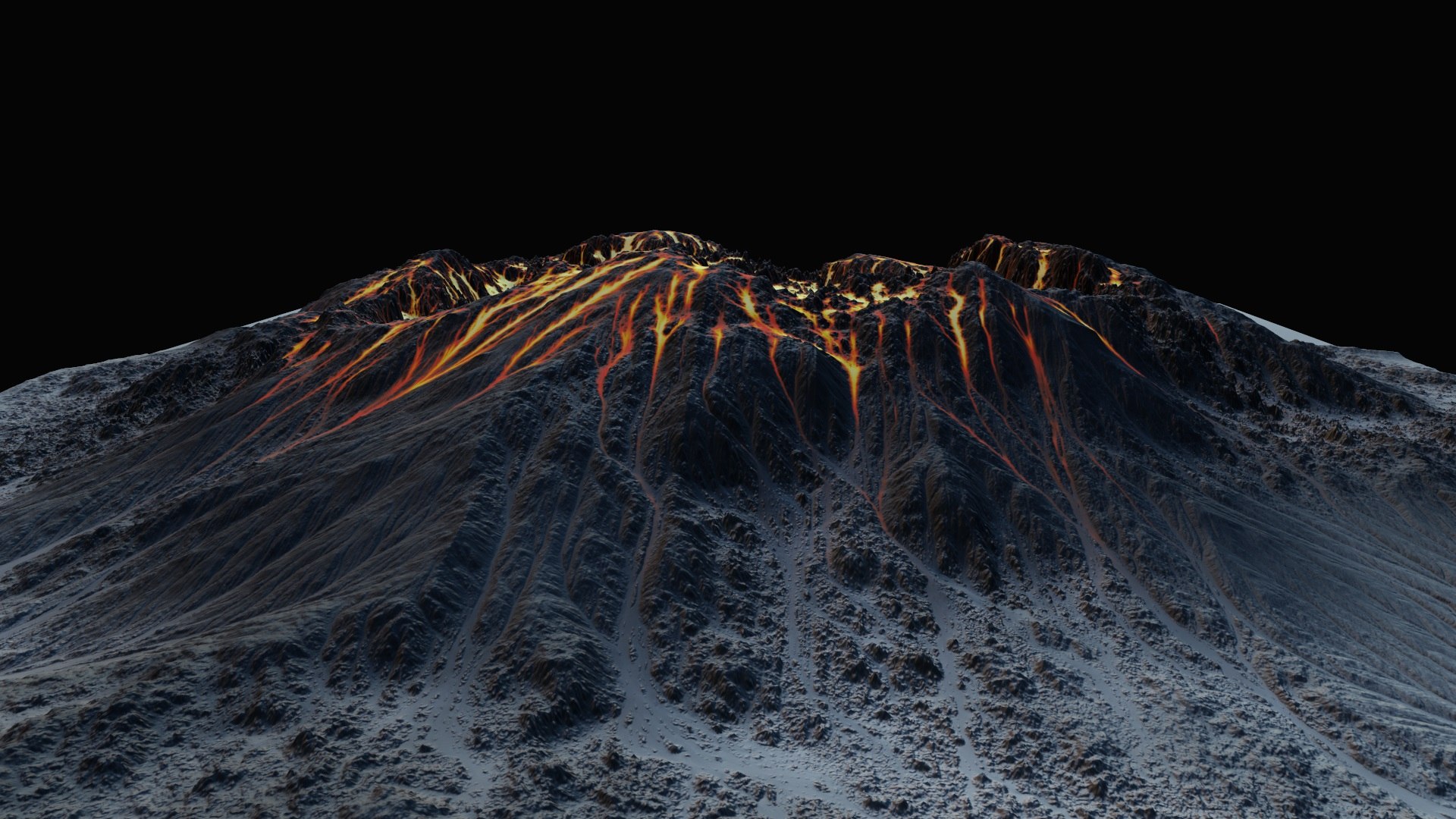 3d model volcano