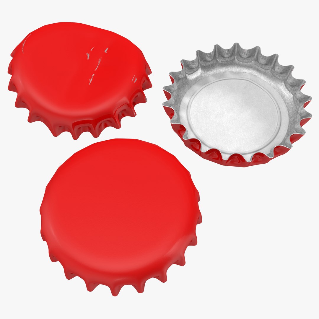 Bottle Caps 3D Models Collection 3D model preview