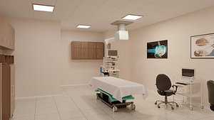 3D Hospital Endoscopy room 3d model