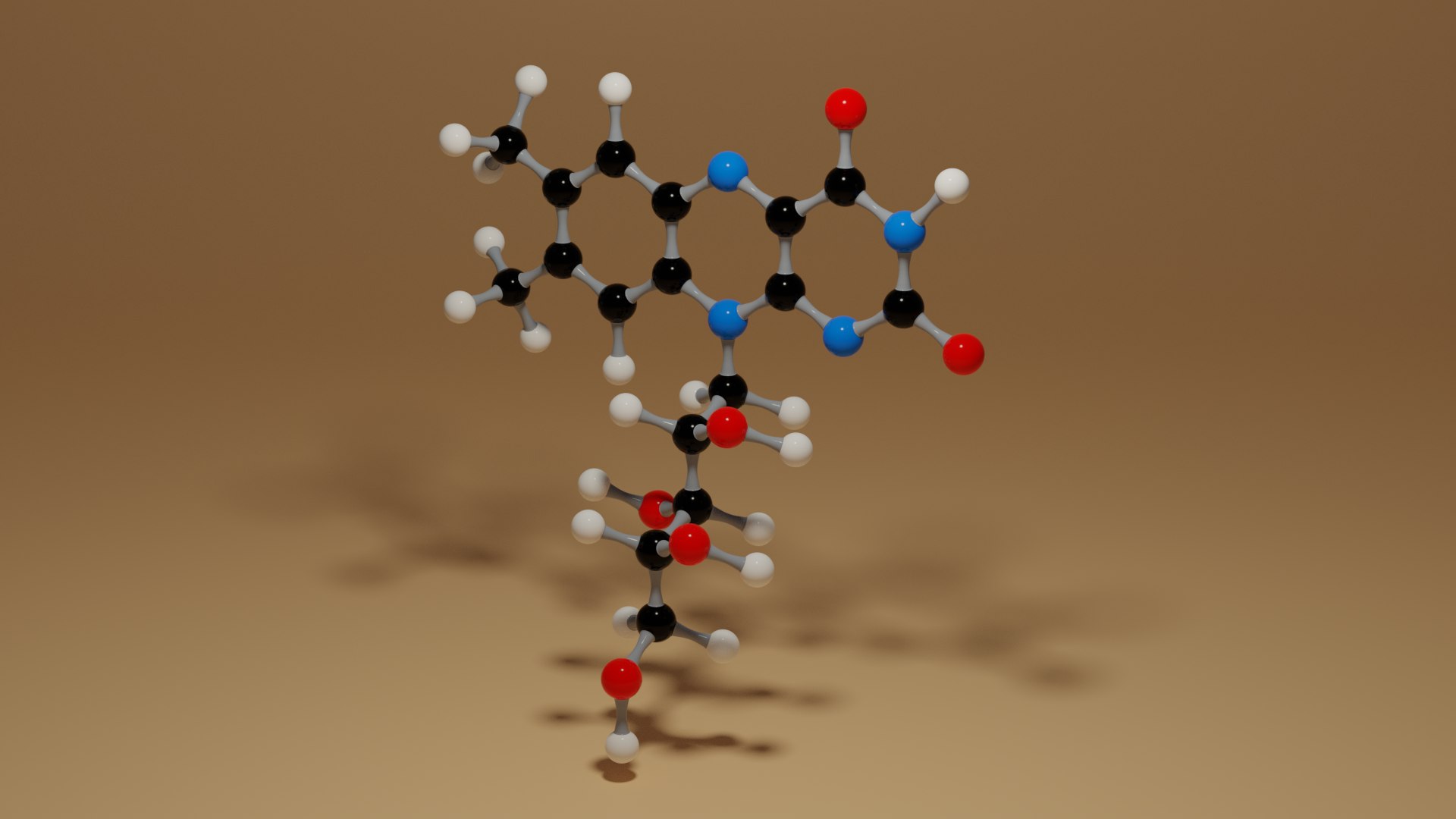 Vitamin B2 Riboflavin C17h20n4o6 Molecule 3d Model Turbosquid 1974466 1561