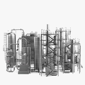 oil refinery 3d model