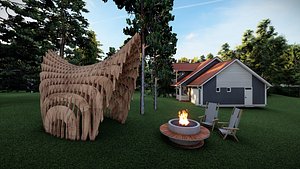 Waffle pergola